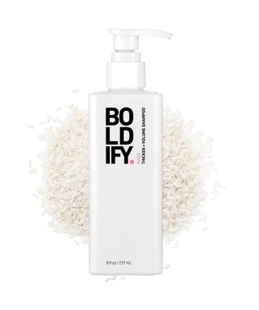 Boldify Thickening Shampoo - Rice Water for Hair Growth and Volumizing Shampoo for fine Hair, Weightlessly Removes Excess Oil, Rice Water Shampoo for Thinning Hair, Fine Hair & Oily Hair - 8oz