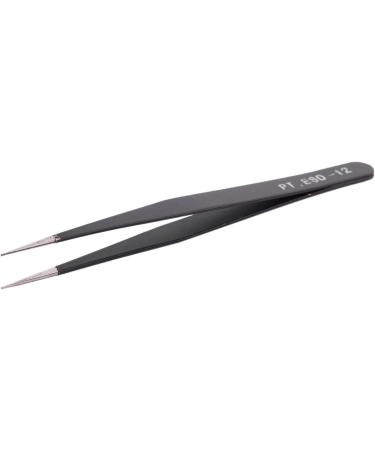 Nail Art Rhinestones Eyelashes Straight & Curved Tweezers Tool Set-Black - Buy Online on SooperMarket.com