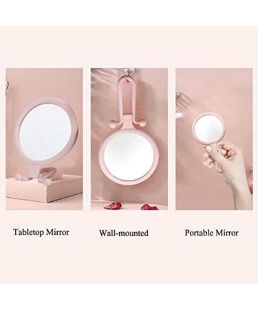 TsoLay 10X Handheld Magnifier Double Sided Folding Makeup Mirror Portable Handheld Mirror with Adjustable Handle(Pink) - Buy Online on SooperMarket.com