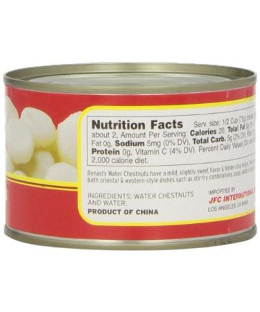 Dynasty Canned Whole Water Chestnuts  8-Ounce (Pack of 12) - Buy Online on SooperMarket.com