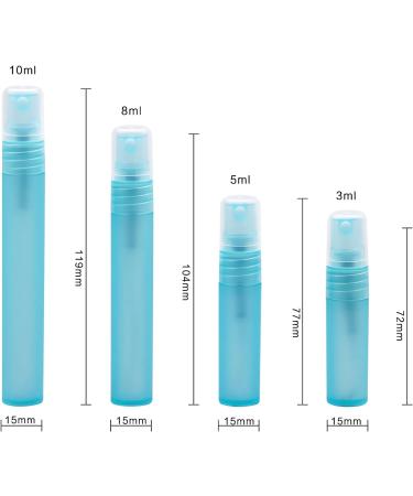 Zeoabsy 10pc Empty 3ml Matt Transparent Spray Bottles - Fine Fog Pumps & 2x Funnels for Water & Alcohol - Ideal for Perfume Travel Kits - Buy Online on SooperMarket.com