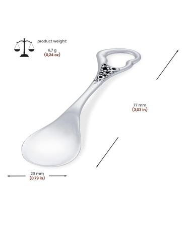 AMBEDORA Children's Christening Gift - Small Silver Spoons with Engraving | Real Silver 925 Birth Gift - Buy Online on SooperMarket.com