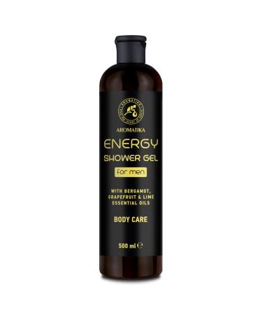 Shower Gel Energy 500ml - Shower Gel for Men - Gel with Bergamot Essential Oil - Grapefruit Essential Oil - Lime Essential Oil - Skin Care - Cleansing and Care - Fresh Fragrance - Body Wash for Him