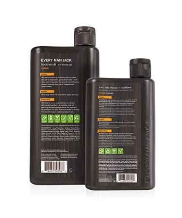 Every Man Jack Citrus Body Wash & Shampoo Set | 16.9oz Body Wash + 13.5oz 2-in-1 | Parabens & Phthalate-free, Certified Cruelty Free - Buy Online on SooperMarket.com