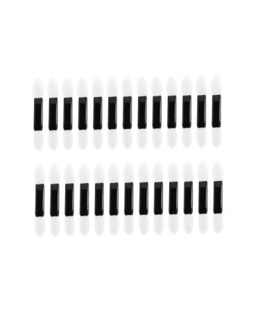 Beavorty 100pcs Make up for Face Double Ended Sponge Applicator Makeup Eyeshadow Brush Set Pointy