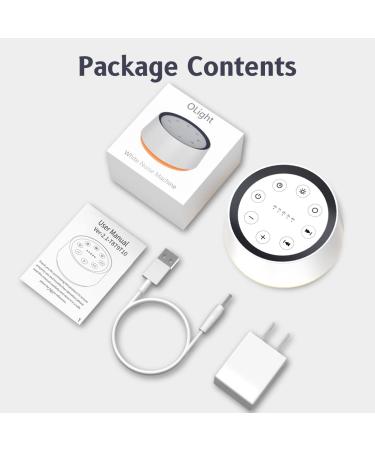 Sound Machine White Noise with 30 Soothing Sounds, 12 Colors, 5 Timers, Memory Function - for Baby Kids Adults - 32 Volume Levels, 10 Brightness Settings (White) - Buy Online on SooperMarket.com