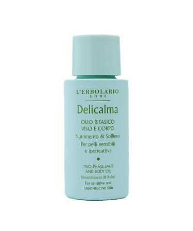 L'Erbolario Delicalma Two-Phase Face And Body Oil - Ginger Extract protects The Skin - Plum And Sunflower Oil Provide Organic Nourishment And Relief - For Sensitive And Hyper-Reactive Skin - 1 Oz