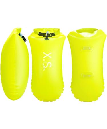 X.Store 2 Pack 20L Waterproof Swim Buoy with Storage - Bright Yellow | Swim Safety Float for Water Sports - Buy Online on SooperMarket.com