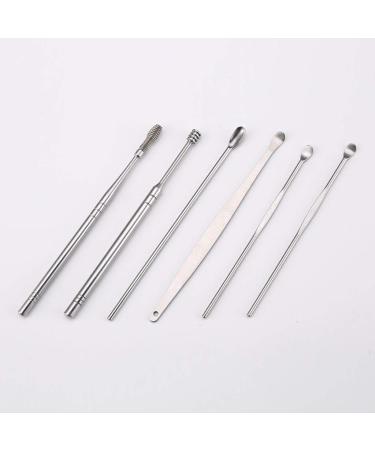 BAIRU 6PCS Pocket Ear Wax Removal Tool Set in Portable Aluminium Alloy Bottle - Buy Online on SooperMarket.com