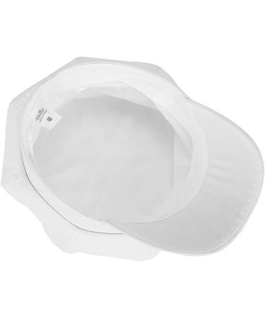 Women's White Newsboy Cabbie Baker Boy Hat | Pageboy Visor Cap | Sailor Fiddler Beret | Adjustable One Size - Buy Online on SooperMarket.com