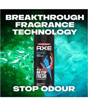 AXE (6 Pack) Adrenalin Body Spray for Men 5.07 Oz (150ml) |Mandarin & Sandalwood scent |48H Non Stop Fresh |by SBD - Buy Online on SooperMarket.com