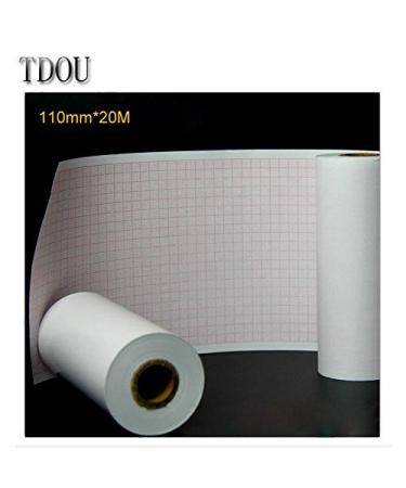 TDOU Thermal Paper Roll ECG Paper 110mm*20M for CE Marked Digital 12 Leads 3/6 Channel ECG Machine ECG600G Insulation Paper