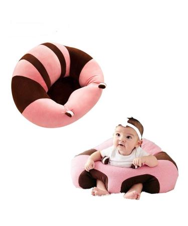 SealSee Baby Support Seat Sofa Plush Soft Animal Shaped Baby Learning to Sit Chair Keep Sitting Posture Comfortable for 3-16 Months Baby (Pink)