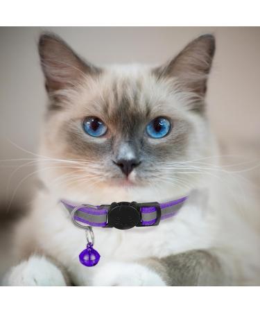 Hepplly 2-Pack Reflective Cat Collars with Bell - Quick Release Kitten Collars (Purple) | Shop Internationally - Buy Online on SooperMarket.com
