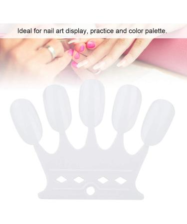 Nail Color Card - 4 Colors 50 pcs Nail Art Tips for Manicure Polish Gel Display - White - Buy Online on SooperMarket.com