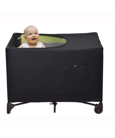 Crib Tent Cover Stretchy Blackout Tent for Pack N Play, Bed Darkening Cover Tent for Indoor or Outdoor Portable to Sleeping or Play