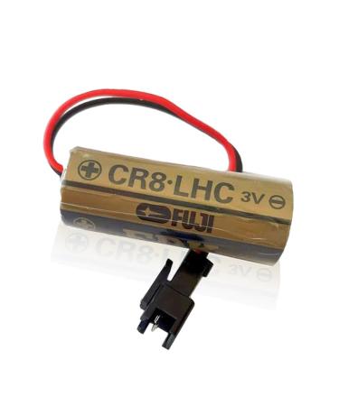 (Pack of 1) Fuji FDK CR8.LHC 17450 3V 2600mAh Non-Rechargeable Battery Memory Backup Power Source Meter Battery with Black Plug