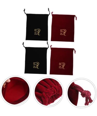 Beavorty 4pcs Storage Bag Bag Organizer Flannel Drawstring Bags Outdoor Hair Dryer Bags Cosmetic Bag - Buy Online on SooperMarket.com