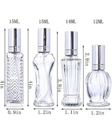 H&D Vintage Refillable Perfume Bottles - 4pcs Glass Spray Bottles | Perfect Wedding Gifts for Her - Buy Online on SooperMarket.com