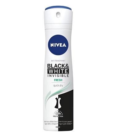 Nivea Invisible Black & White Fresh Anti-Perspirant Deodorant - Pack of 2 x 150 ml | Best International Shipping - Buy Online on SooperMarket.com