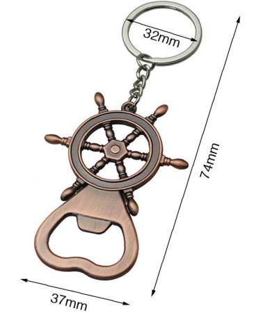 Bottle Opener Retro Rudder Beer Bottle Opener Stainless Steel Beer Openers Men Keychain Corkscrew Accessories - Buy Online on SooperMarket.com