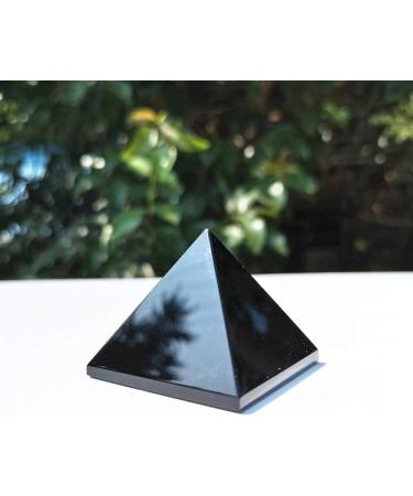 40mm Black Obsidian Pyramid Crystal Stone - Stones - Chakra Reiki Balancing - Buy Online on SooperMarket.com