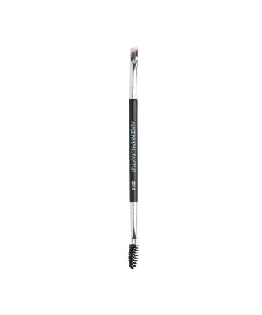 Augenmanufaktur Duo Eyebrow Brush - The Duo Brush Made of Angled Eyebrow Brush and Spoolie Brush with Mini Eyelash Brush for Tinting Suitable for Use with Gel and Cream (Large)