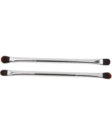 Double Ended Eyeshadow Brush with Soft Fiber Hair Professional Silver Makeup Brush Concealer Brush for Women and Makeup Artist Even Powder Grasping Electroplated Handle  - Buy Online on SooperMarket.com