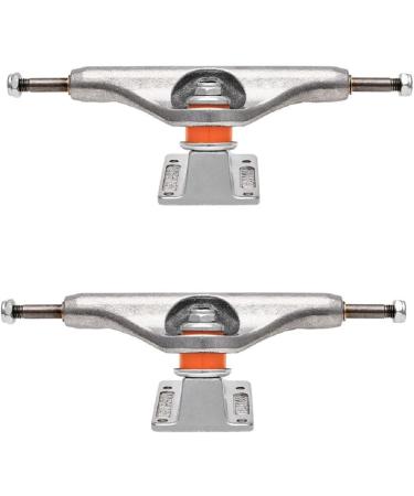 INDEPENDENT Forged Titanium Logo Trucks Silver 144mm Set - High Quality Truck Set - Buy Online on SooperMarket.com