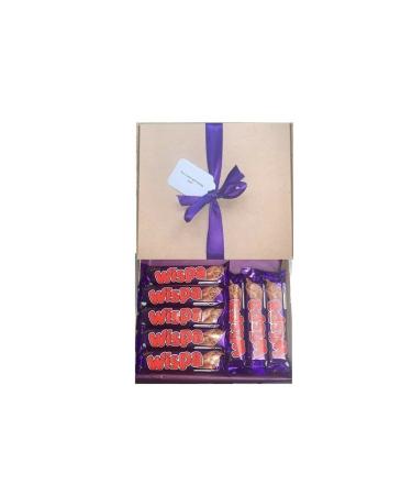 Personalised Cadburys Wispa Chocolate Hamper Gift Cadbury s Chocolates Sweet Box Great Treat Box - 8 Full Size Bars Chocolates
