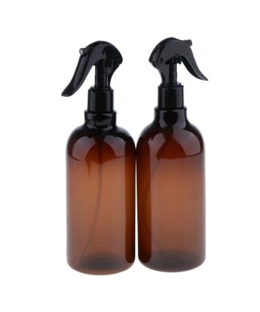 Sgersten 2 x 500 ml of empty amber spray bottle plastic 500 ml for essential oils cleaning products or aromatherapy brown and black