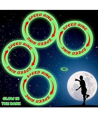 URBANSTREAM Glow in The Dark Flying Rings Discs - 4 Pack | Floats on Water | Light-Up Frisbees - Buy Online on SooperMarket.com