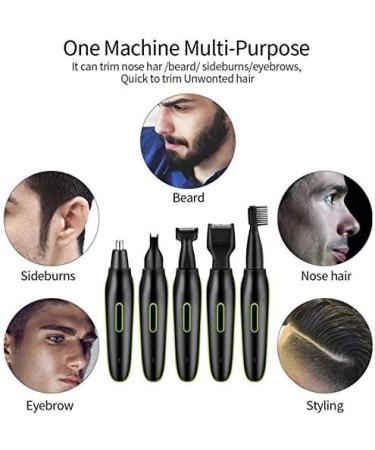 5-in-1 USB Rechargeable Eyebrow & Facial Hair Trimmer - Waterproof Perfect for Home Travel & Commuting - Shop Now - Buy Online on SooperMarket.com