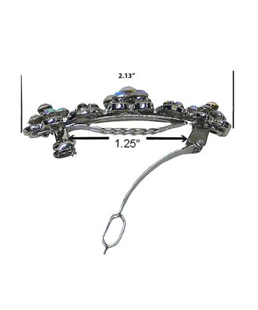 Set of 8 Sparkly Crystal Hair Barrettes - Small French Clips in 8 Colors - JCGY 8338 - Buy Online on SooperMarket.com