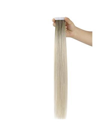 Youngsee Virgin Tape Extensions | Real Hair Balayage 45cm | Invisible Light Brown Ombre Blond | 5pcs 12.5g #9a/10/800 - Buy Online on SooperMarket.com