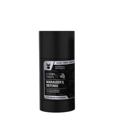 The Beard Struggle Natural Deodorant - Marauder s Defense - 100% Natural Deodorant - Aluminum Free - Charcoal Infused - Silver Collection Alfheim's Forests