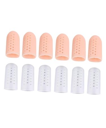 LALAFINA 6 Pairs Toe Splitter High Heel Protectors Thumb Protector Foot Protectors for Feet Toenail Cap Silicone Toe Cushion Breathable Toe Protector Toe Protective Caps Reusable Toe Caps Assorted Color 4.3x1.7cm