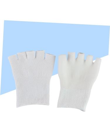 PLAFOPE 1 Pair Five Toe Gel Socks Dry Feet Gel Socks Fingerless Gloves Five Finger Socks Open Toe Socks Foot Moisturizing Socks Foot Spa Socks Open Toe Gel Socks Men Gel Feet Sock White - Buy Online on SooperMarket.com