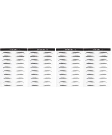NOLITOY 4 Sheets Pairs 6d Eyebrow Sticker Brow Tatoo Eyebrow Makeup Tools Eyebrow Stickers 3 Proof