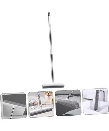 Household Carpet Rake & Floor Scrub Brush - Long Handle Cleaning Brush for Carpet Bathroom and Tile - 120x31cm - Buy Online on SooperMarket.com