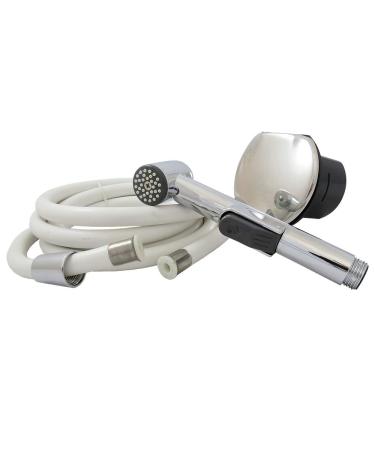 Manufacturers' Select ITC Stainless Steel Transom Shower with 8' Hose 8' Nylon Hose Chrome Plastic Sprayer