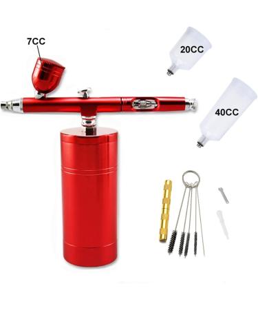Paint Sprayer Airbrush Compressor Kit Home Use Electric Spray Paint Gun Professional Dual Action Pen DIY Nail Art Design Makeup Pneumatic Tool for Painting Ceilings Fences cabinets Part a Red - Buy Online on SooperMarket.com