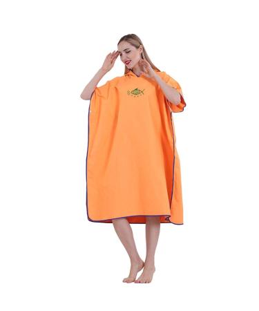 Badeponcho surf poncho ultra -echo towel bath towel poncho beach transformerhilfe quick -dry bathrobe from microfases for women men 90 * 110cm orange