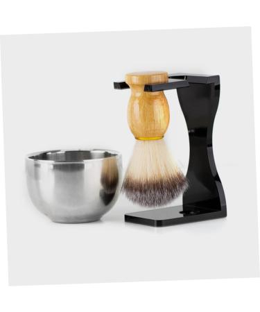 NOLITOY Men's Shaving Set - Black Suit Razor Holder Brush & Bowl | Premium Grooming Essentials for Effortless Shaving - International Shipping Available - Buy Online on SooperMarket.com