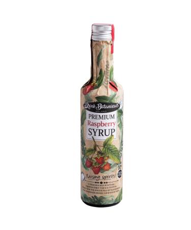 Drink Botanicals Ireland Raspberry Syrup | Made from Raspberry Juice & Pulp| Natural Fruit Content | Flavored Syrup for Beverages | 30 Servings 500ML Glass Bottle