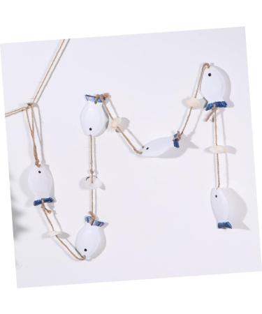 ABOOFAN 1 Pc Decor House Ornaments Wedding Ornament Fish Hanging Ornament Pendant Shell Wall Hanging Blue and White 102X4.2CM - Buy Online on SooperMarket.com