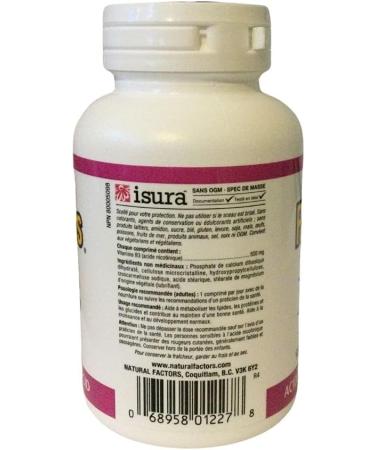 NATURAL FACTORS B-3 Niacin 500Mg 90 Count - Buy Online on SooperMarket.com
