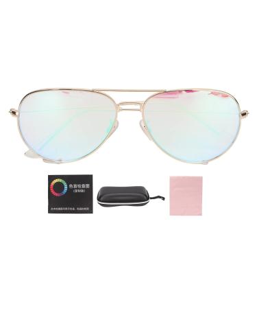 Red Green Color Blind Glasses - Lightweight Golden Frame for Color Weakness Correction | Durable for Men & Women | Indoor & Outdoor Use - Buy Online on SooperMarket.com