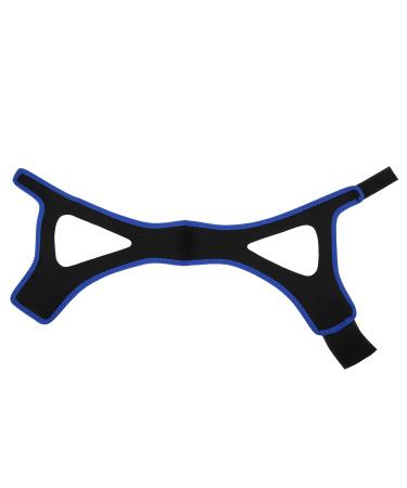 Jopwkuin Strap Very Practical Special Triangular Design Breathable Chin Strap for Preventing Snoring(Black Blue Border)