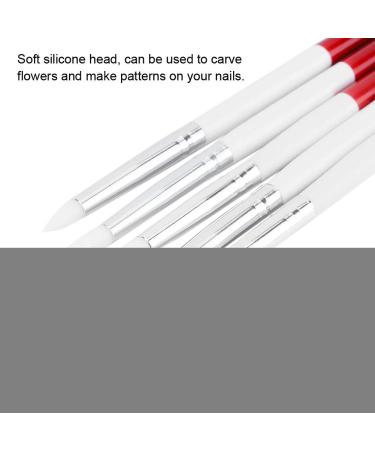 Buy Dekaim Nail Art Pens Set - 5pcs Red & White Silicone Dotting Tools for Perfect Manicure | International Shipping - Buy Online on SooperMarket.com